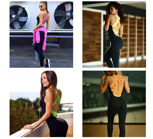Women's One-Piece Backless Yoga Sport Suit