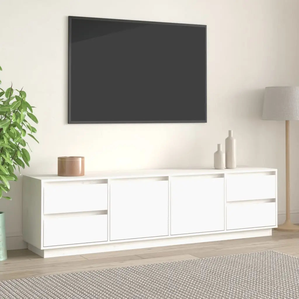 TV cabinet 176x37x47.5 cm solid pine wood   TV cabinet SimplyOnlineShopping