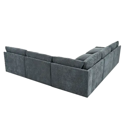 Modulares 115,5‑Zoll Ecksofa in Dunkelgrau mit Stauraum & Komfortpolstern SimplyOnlineShopping