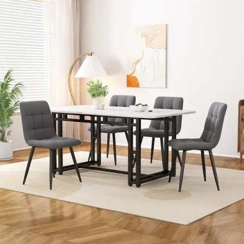Metal Frame Rectangular Dining Table Modern Kitchen Table SimplyOnlineShopping