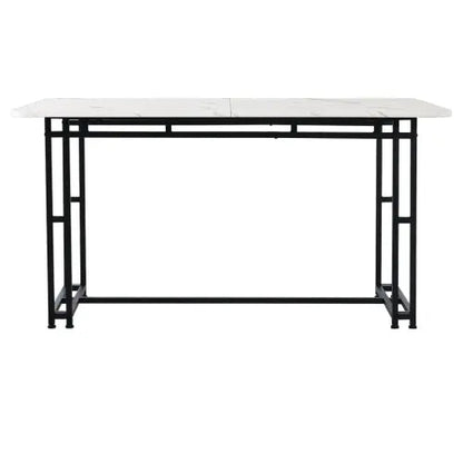 Metal Frame Rectangular Dining Table Modern Kitchen Table SimplyOnlineShopping